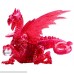 Bepuzzled Original 3D Deluxe Crystal Dragon Puzzle 56 Piece Red Dragon Red B078214NKD